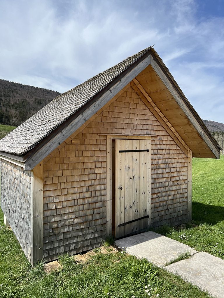 Wooden roof tile