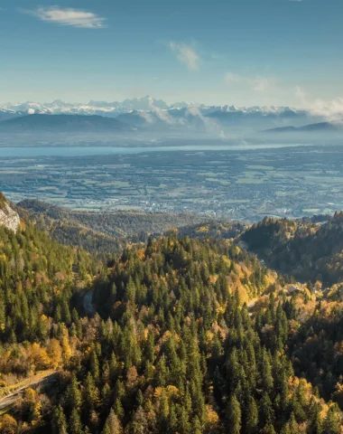 Vue Mont Blanc à l'automne