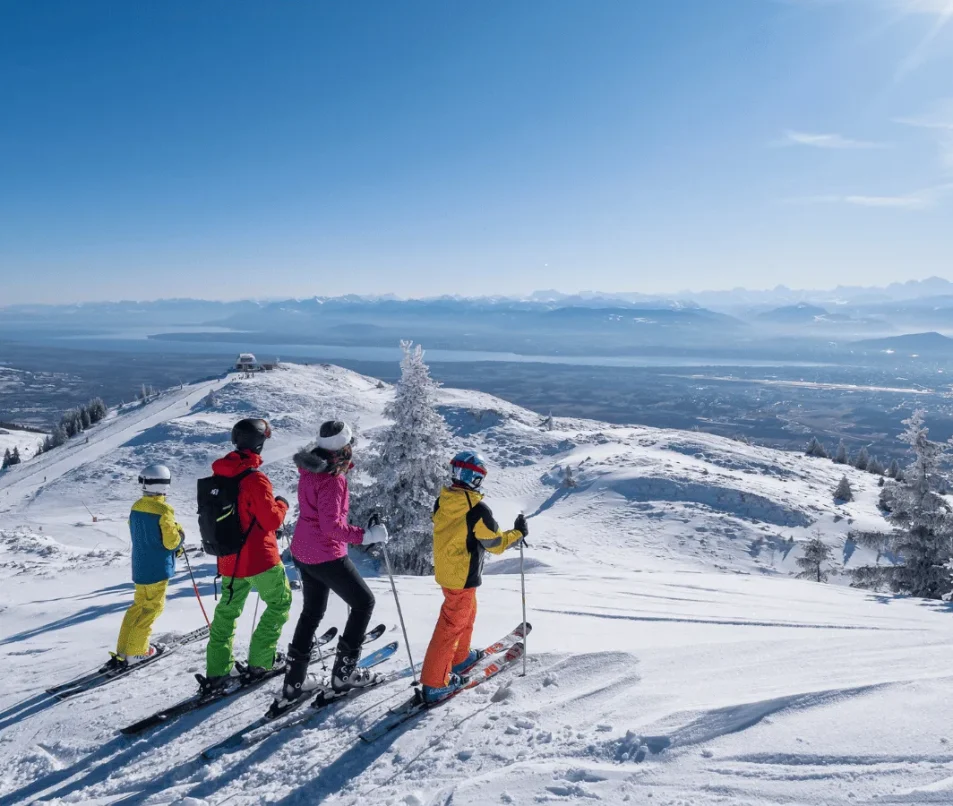 Ski dans la station Monts Jura