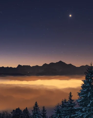 Vue Mont Blanc devant le Pailly