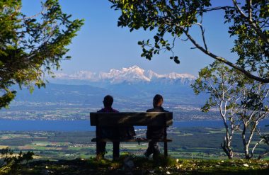 Banc du Turet face au Mont Blanc