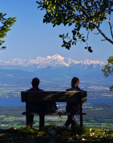Banc du Turet face au Mont Blanc