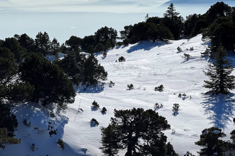 Les Monts Jura en hiver.