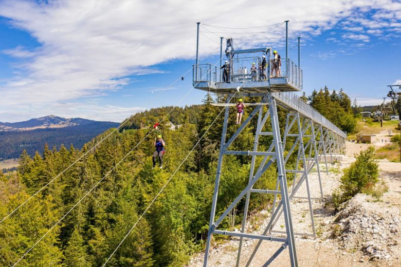 Descente en tyrolienne
